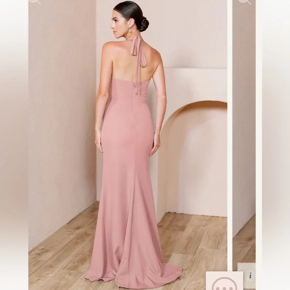 Revelry Fallon Crepe Dress Rosette Size 4 Petite, No Alterations - Picture 4 of 7